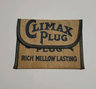 Climax Plug Cut The Grand Old Chew Cloth Bag Tobacco Antique Vintage