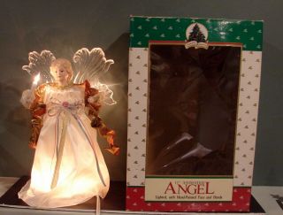11 " Animated Lighted Holiday Christmas Angel Wings,  Head & Arms Move