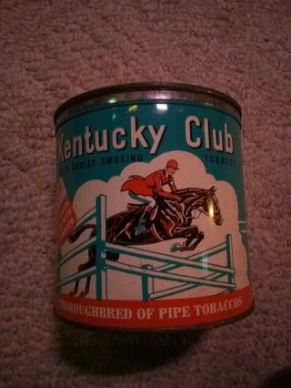 Vintage Pipe Tobacco Tin Kentucky Club 14oz