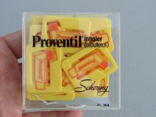 Vtg Proventil Inhaler Plastic Paper Clips,  Pharmaceutical Advertising Promo