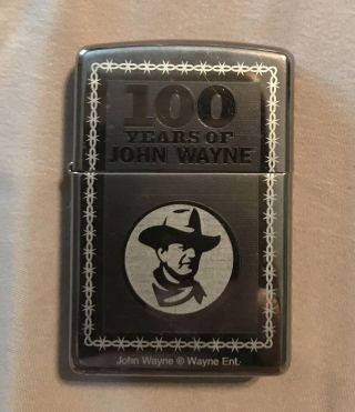 John Wayne Collectable Silver Zippo Lighters 3
