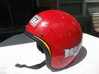 Vintage 1970s Arai Motorcycle Helmet Moto Cross S70 Size M 6 7/8 - 7