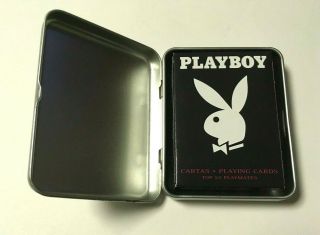 PLAYBOY BUNNY PLAYMATES SPECIAL LIMITED ED PLAYING CARD POKER DECK w/ TIN 2003 3