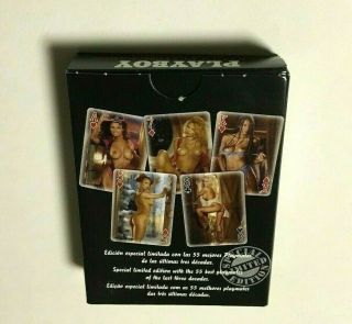 PLAYBOY BUNNY PLAYMATES SPECIAL LIMITED ED PLAYING CARD POKER DECK w/ TIN 2003 5
