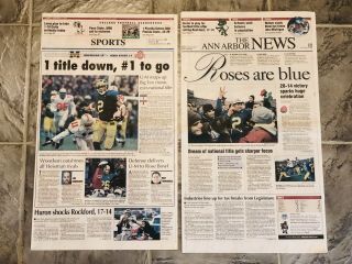 1997 Michigan Wolverines Vs Ohio State Buckeyes Football Newspaper.