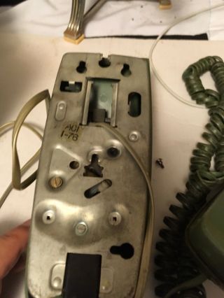 Vtg Western Electric Trimline Wall Phone Green Push Button ACI 1 - 76 Modified 3