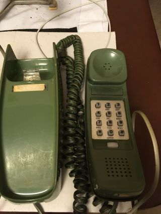 Vtg Western Electric Trimline Wall Phone Green Push Button ACI 1 - 76 Modified 5