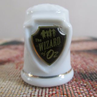 The Wizard Of Oz White Thimble W/gold Trim