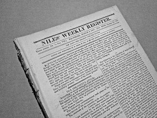 25) Niles Weekly 1813 - 35 War Of 1812 Naval Victories / Ohio & Michigan Dispute