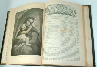 Ave Maria Devoted To The Honor Of Blessed Virgin Mary 1889 Antique Book Vol 29