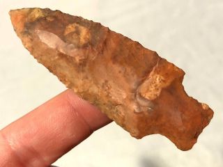 Colorful Flint Creek Point Adams Co,  Mississippi Authentic Arrowhead Artifact A1