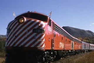 Slide Cp Rail Canadian Pacific 1802 Passenger Action Scene In 1973