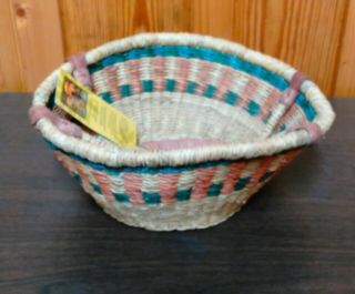 Bolga Ghana Handmade Basket Storage Market Easter Or Gift Basket