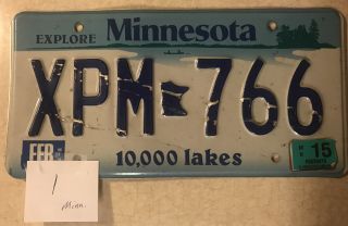 1 Minnesota License Plate