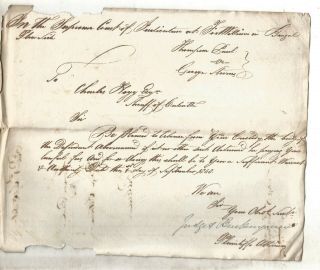 1848 Attorney’s Warrant &c To C Hogg To Release George Stevens In Suit Of T Paul