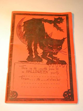 Booklet C1988 W/ History For Halloween Postcards,  By George Whitney,  Drawings