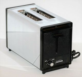 Vintage Sunbeam Electric Toaster 20 - 13n Stainless Steel Black 2 Slice