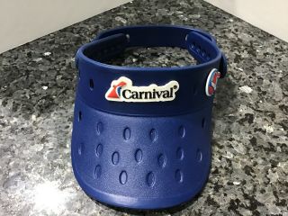 Carnival Cruise Line Vifp Club " Vizers " Sports Sun Flip Visor Hat Cap Blue