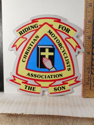 Christian Motorcyclists Association Riding For The Son Sticker 817tb.