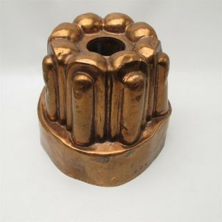 Vtg / Antique Copper Jelly Mould Mold By Connalight Rooms 4 1/2 " Tall