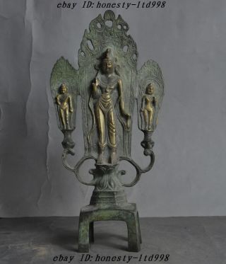 Old Tibet Buddhism Pure Bronze Gild Tara Goddess Kwan - Yin Guanyin Buddha Statue