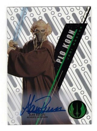 Alan Ruscoe As Plo Koon 2016 Topps High Tek Star Wars Autograph Card