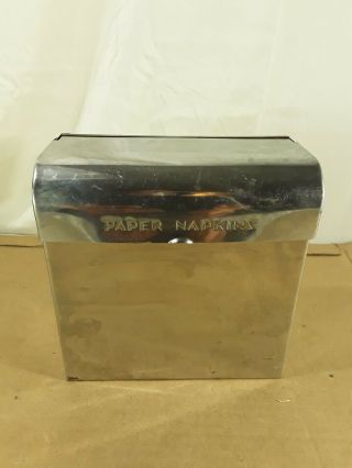 Vintage Wall Mounted Garner Ware Paper Napkin Dispenser Metal Flip Top