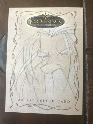 2006 Lord Of The Rings Evolution Paul Guiterrez Sketch Card Lotr Gandalf