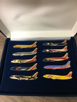 Southwest Airlines 10 Plane Pin Set