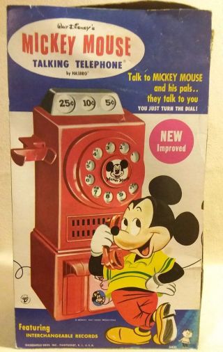 Walt Disney Mickey Mouse Talking Phone By Hasbro Toys Japan 1968