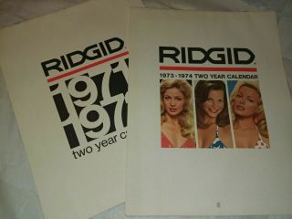 Ridged Tool Calendars Pin Up Girls 1971 1972 1973 1974