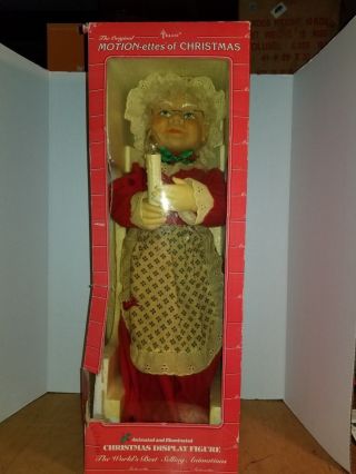 Telco Tall Christmas Motionette Animated Lighted Mrs Claus