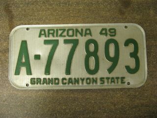 1949 49 Arizona Az License Plate Waffle Grand Canyon State A - 77893