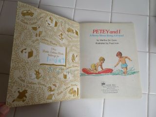 Petey and I,  A Little golden Book,  1973 (VINTAGE;Children ' s Hardcover) 3