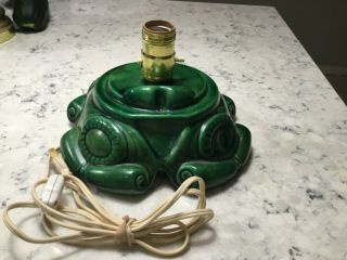 Vintage Green Scroll Ceramic Christmas Tree Base Only W/light