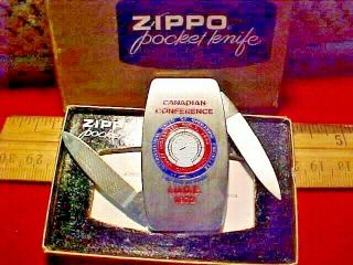1972 Zippo Pocket Knife Advertising I.  U.  O.  E.  Canadian Conference