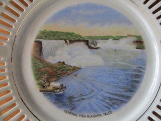 NIAGARA FALLS Souvenir Plate - with Lace Edge Canadian View 2