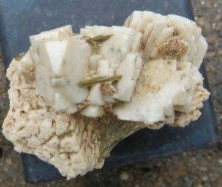 Albite And Actinolite Crystals - Twin Tunnels - Newry,  Maine