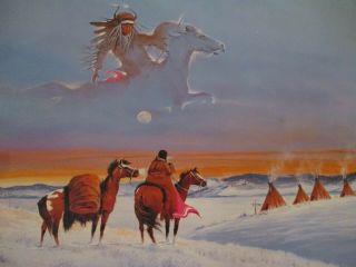 Guiding Spirit Daniel Long Soldier Oglala Lakota Signed Print