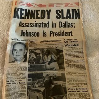La Herald Examiner - Nov 22,  1963 Extra - Kennedy Slain: Assassinated In Dallas