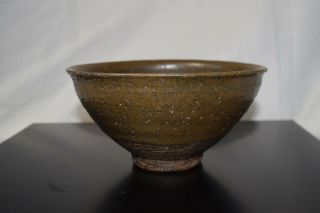 Old Chinese /japanese Tea Ceremony Tea Bowl Chawan Brown Glaze