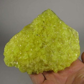 4.  3 " Yellow Sulfur Crystals Cluster - El Desierto Mine,  Bolivia