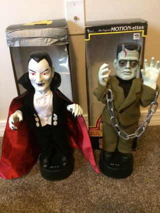 Telco Halloween Motionette Dracula And Frankenstein Figures