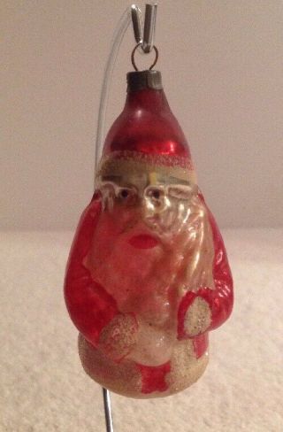 Vintage Antique Santa Claus Christmas Ornament Hand Blown German Mercury 3 "