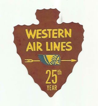 Western Airlines Luggage Label