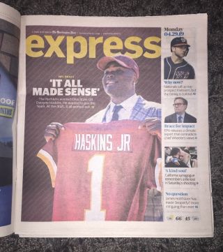 Washington Post Express Washington Redskins Dwayne Haskins Draft Ohio State