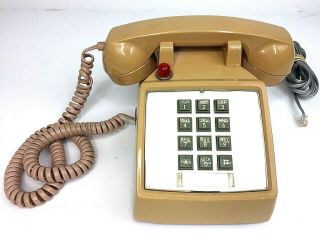 Vintage Premier Model 2500 Push - Button Desk Phone With Red Light For Calls