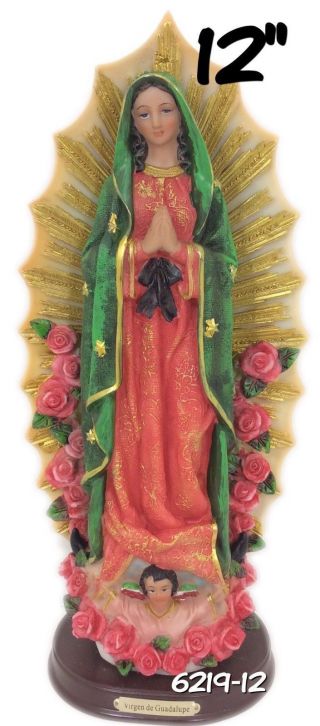 12 " Our Lady Of Guadalupe Statue Virgin Mary Catholic Virgen De Guadalupe