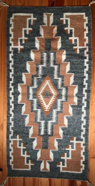 Fine Handspun Navajo Rug,  Untouched Shape