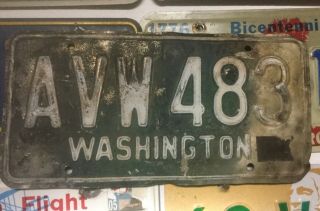Old Washington State License Plate 1958,  1959,  1960,  1961,  1962